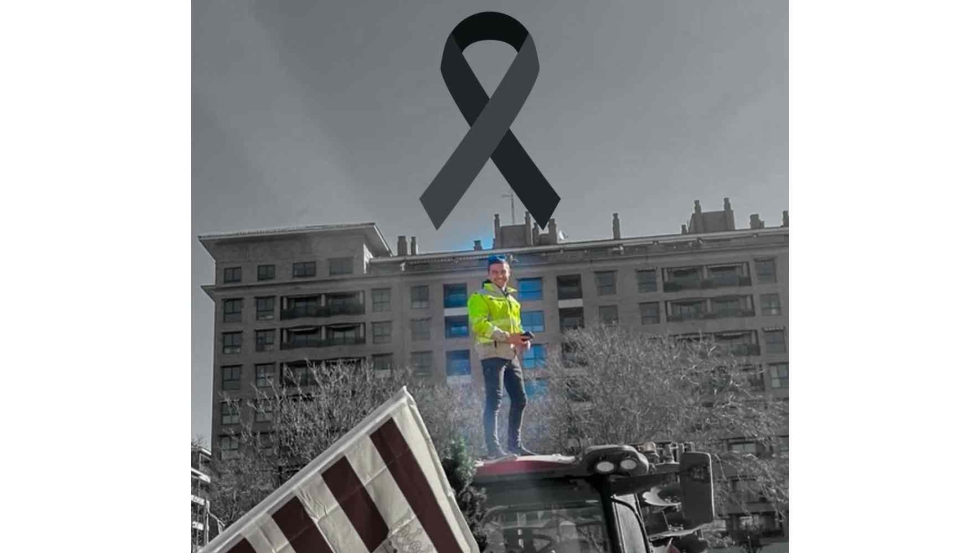 David Lafoz, agricultor de 27 aos del Campo de Belchite (Zaragoza), falleci el 9 de julio. (Foto Facebook AEGA)