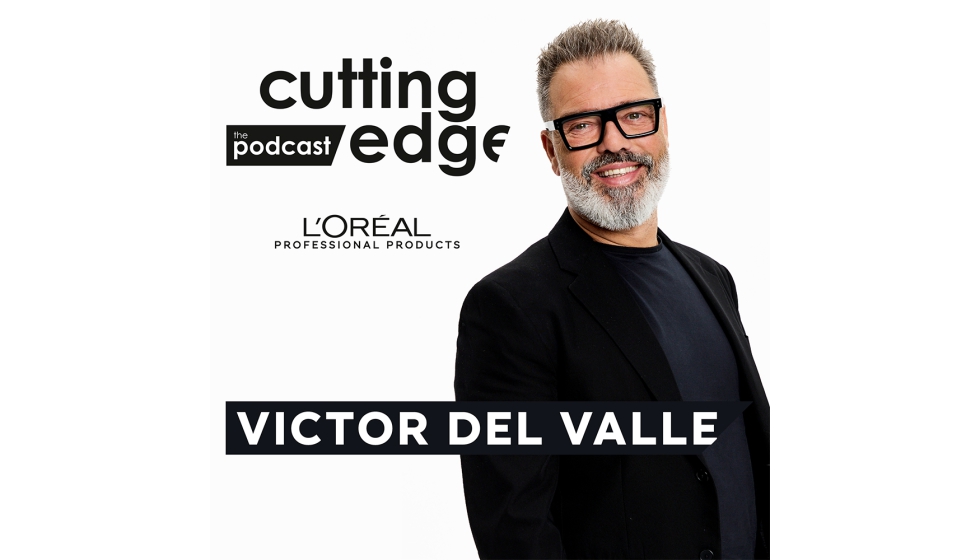 Foto de Vctor del Valle, el nico peluquero espaol en el podcast global Cutting edge, de LOral Productos Profesionales