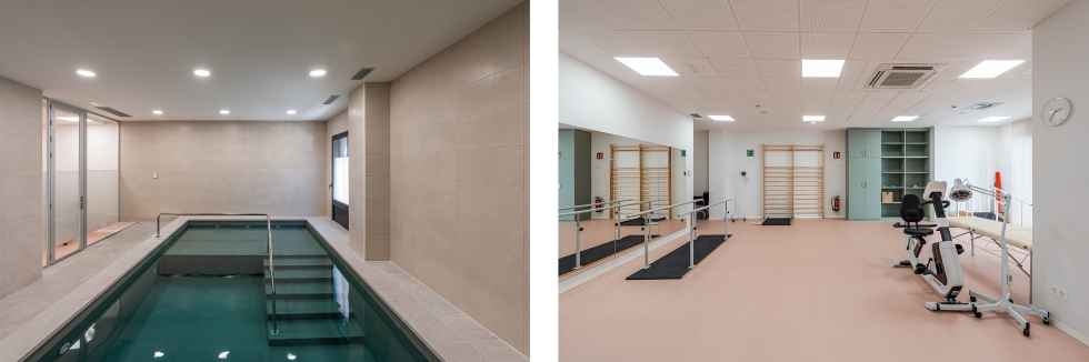 El centro incorpora zonas focalizadas en el bienestar y la salud de sus usuarios como una zona termal y un gimnasio...