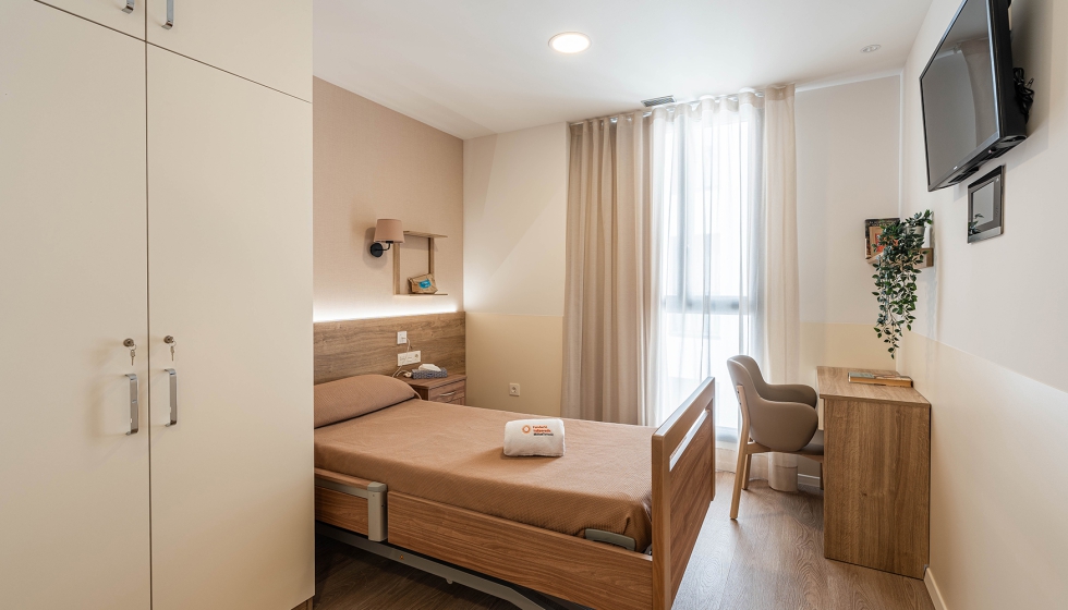 Detalle de una de las estancias privativas de la residencia