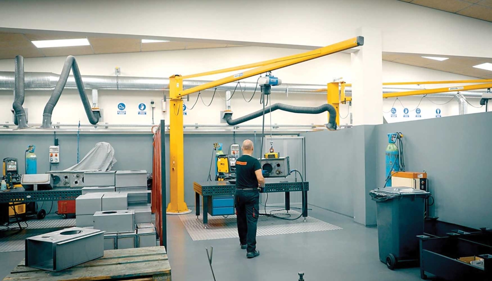 El sistema de gra suspendida Abus utilizado ofrece la mxima libertad de movimiento con unas necesidades de espacio mnimas...