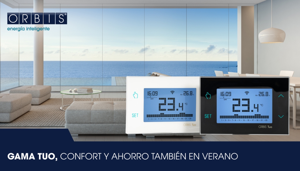 Gama de cronotermostatos inteligentes Tuo de Orbis