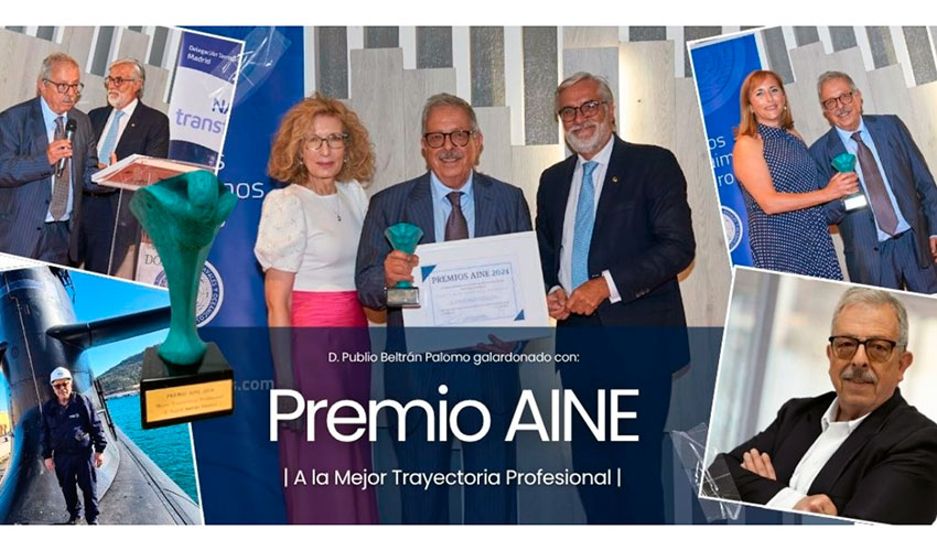 Publio Beltrn, director general de Tcnicas y Servicios de Ingeniera (TSI), recibe el Premio AINE a la Mejor trayectoria profesional...