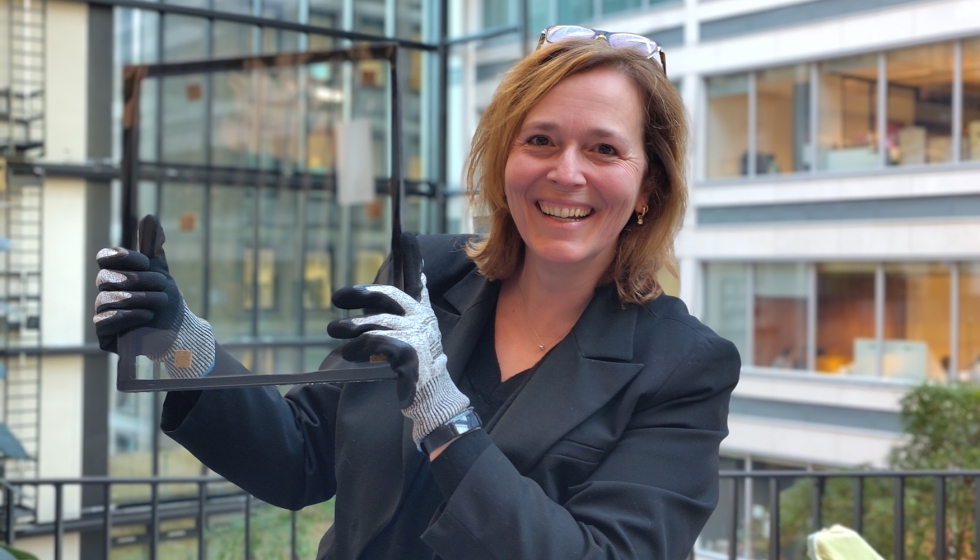 Jolanda Tettero, directora del proyecto Vidrio Plano 100% reutlizado. Foto: Amsterdam University of Applied Science (AUAS). Foto: Jolanda Tetteroo...