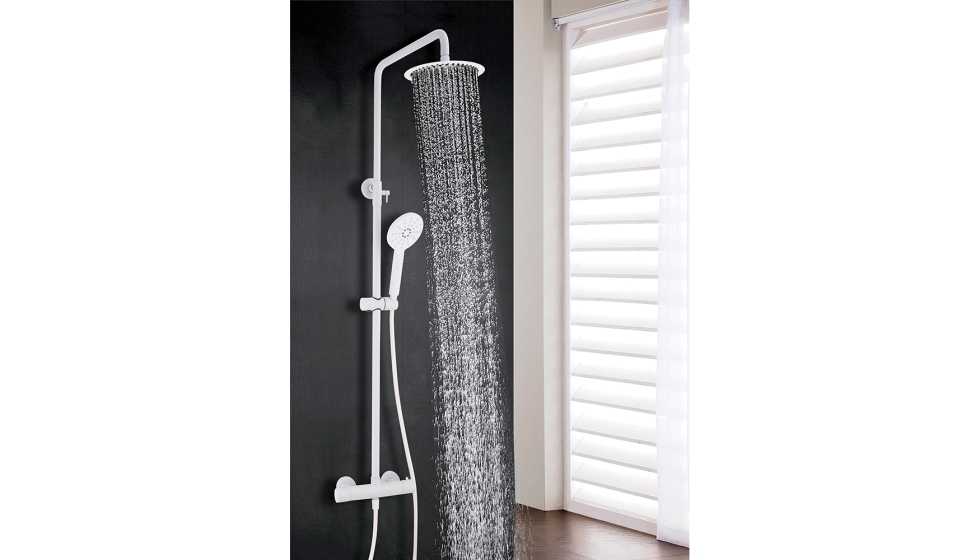 El acabado en blanco mate es uno de los recientemente incorporados por la firma en sus columnas termost�ticas, como A�nsa y Cinca...