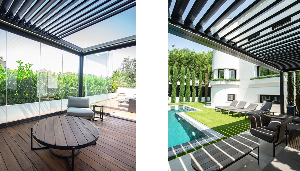 La p�rgola bioclim�tica Kedry Skylife cuenta con un techo retr�ctil con lamas m�viles que permiten ajustar la intensidad de la luz y la ventilaci�n...