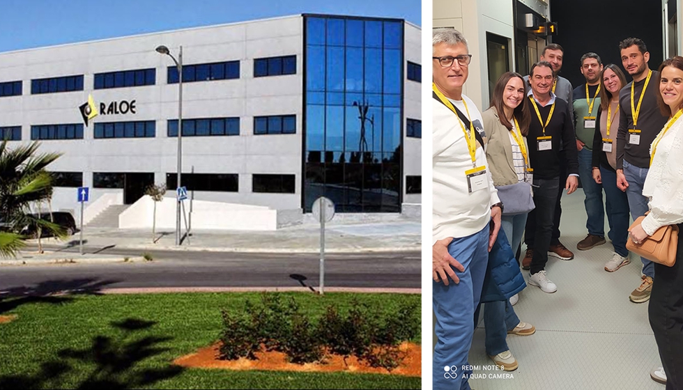 Algunos de los asistentes de GAE durante la visita de las instalaciones de Raloe