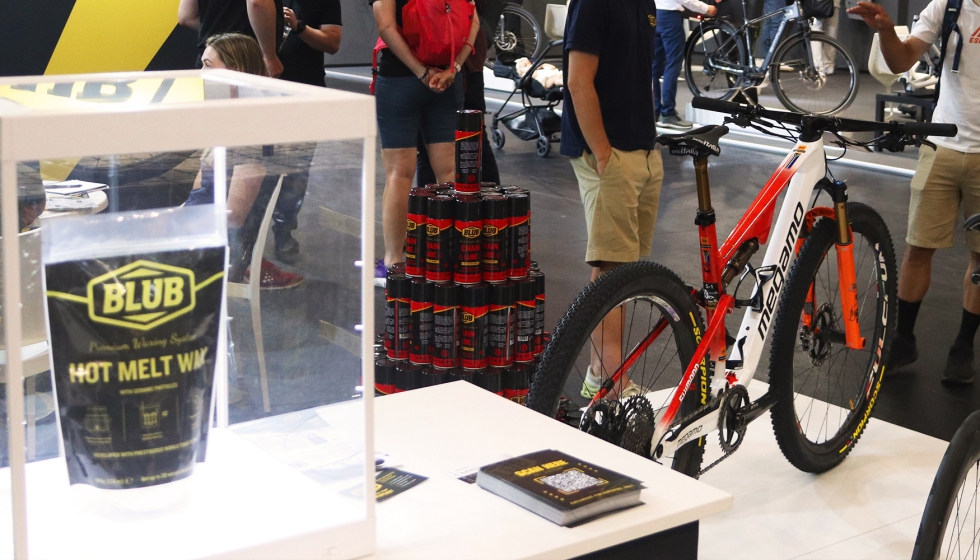 Los productos de Blub, como su lubricante para cadenas, no podan faltar en la feria