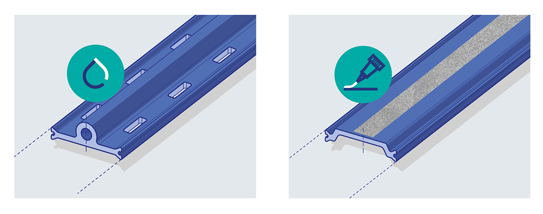 Perfis Drainage e Adhesion Prime