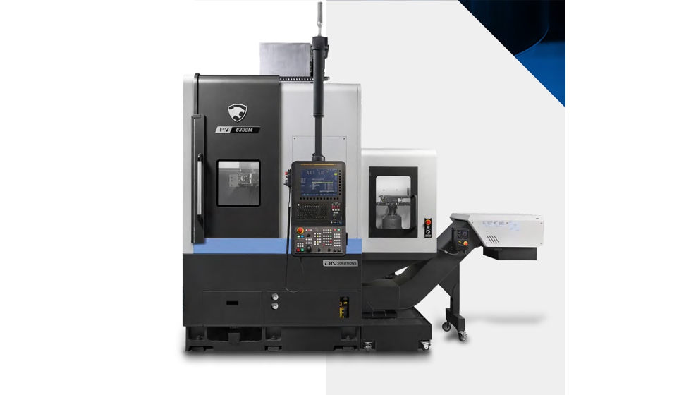 El PV 6300 se sita entre los modelos PV 400 y PV 9300, ampliando el rango de capacidad de pieza de la serie de torneado vertical de DN Solutions...