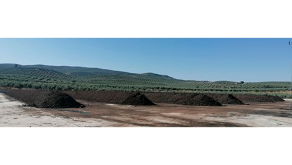 Planta de compostaje en pilas volteadas