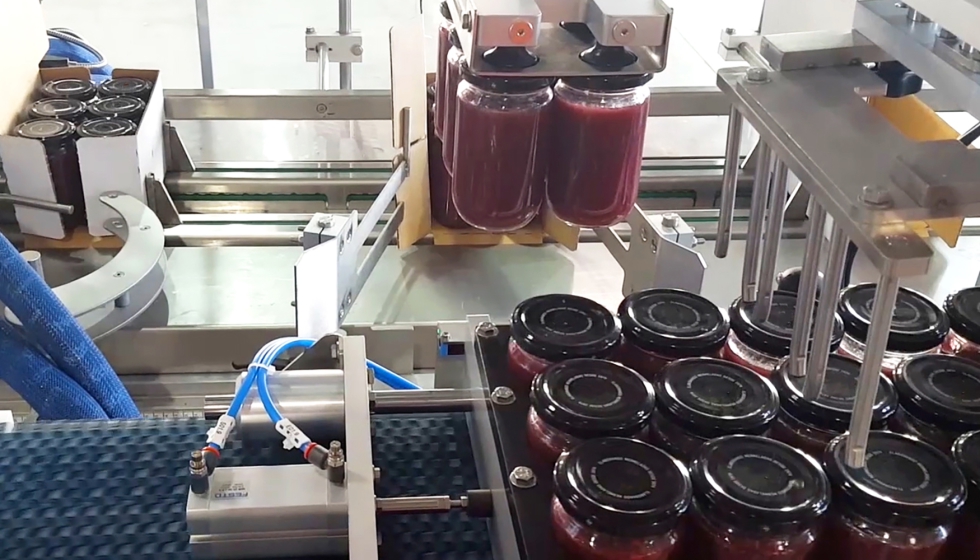 Encajadora para tarros de mermelada