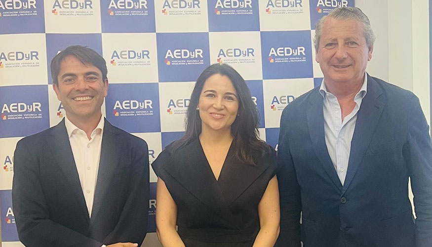 En el encuentro participaron el presidente de DAQUAS, Jes�s Maza (primero por la derecha), la presidenta de AEDyR, Bel�n Guti�rrez...