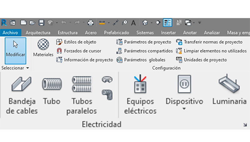 La biblioteca de elementos necesaria para el funcionamiento de las bandejas porta cables aislantes Metatray se encuentra en formato de proyecto RVT...