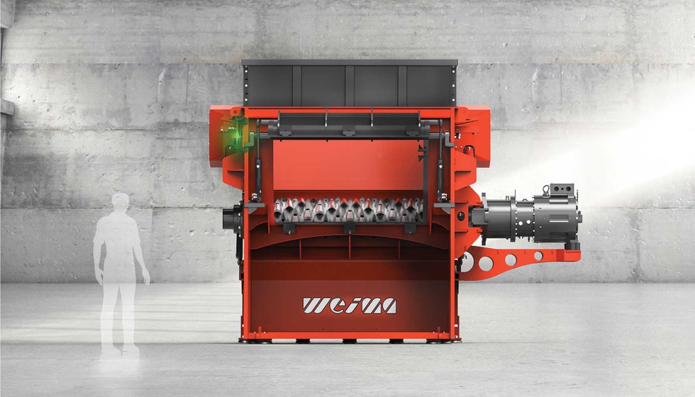 La trampilla de inspeccin ensanchada del Weima W5.22 ofrece an ms espacio para los trabajos de mantenimiento