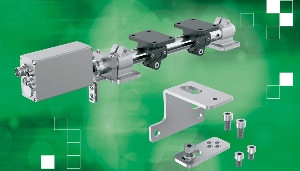 El actuador (en la imagen superior izquierda) funciona como unidad de ajuste para sistemas lineales...