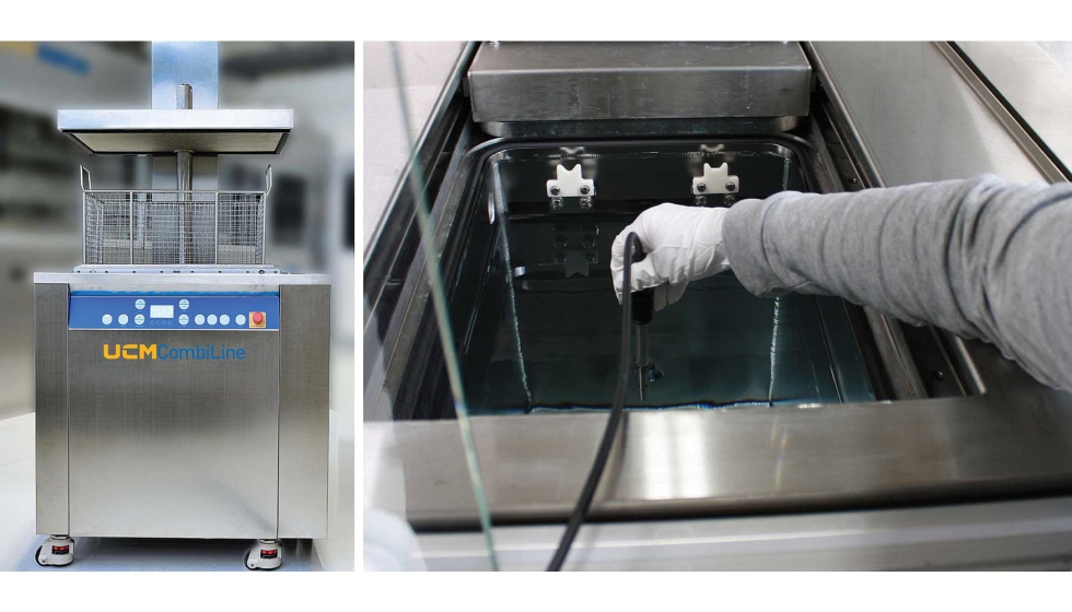 El uso de la tecnolog�a APM se demostrar� en directo en el sistema modular de limpieza por ultrasonidos UCMCombiLine para puestos de trabajo manuales...