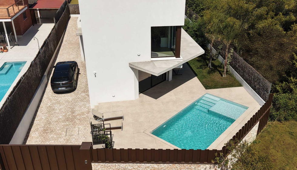 Detalle del dise�o constructivo de Casa en Bonavista� situada en El Vendrell (Barcelona) y proyectada por Roger Blasco Arquitectos...