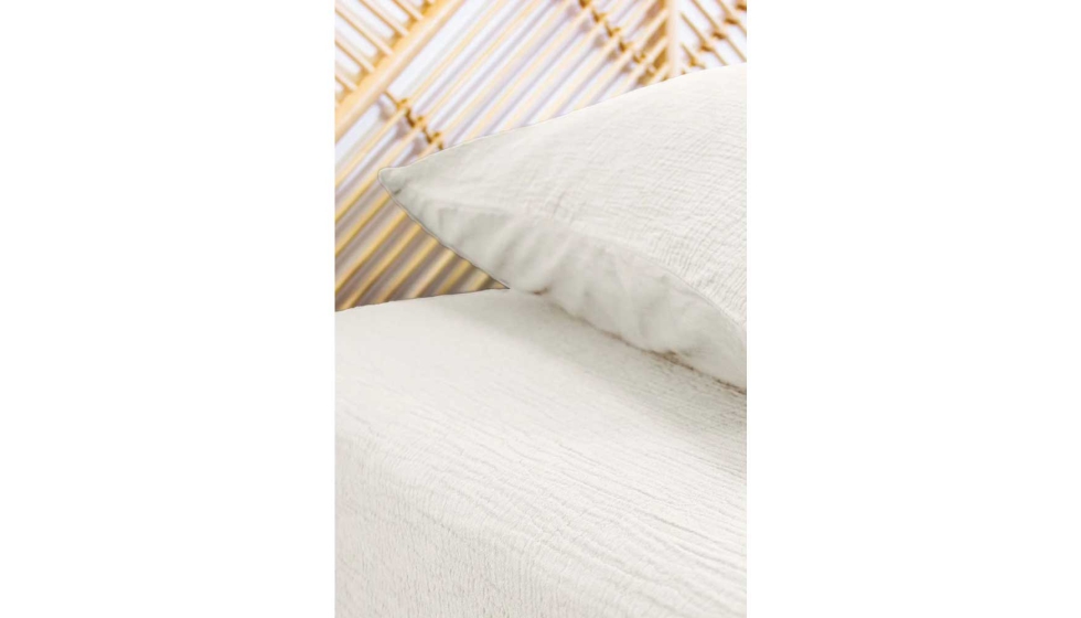 S�bana bajera de gasa de algod�n blanco de Kiabi