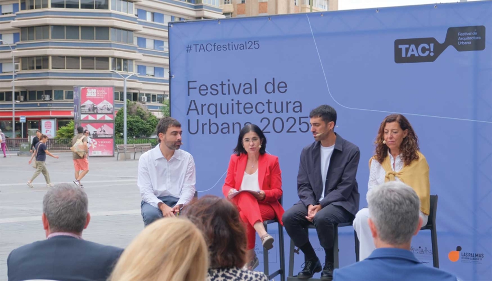 Imagen de la presentaci�n de la instalaci�n �De Roca Madre� en Gran Canarias para TAC! Festival de Arquitectura Urbana