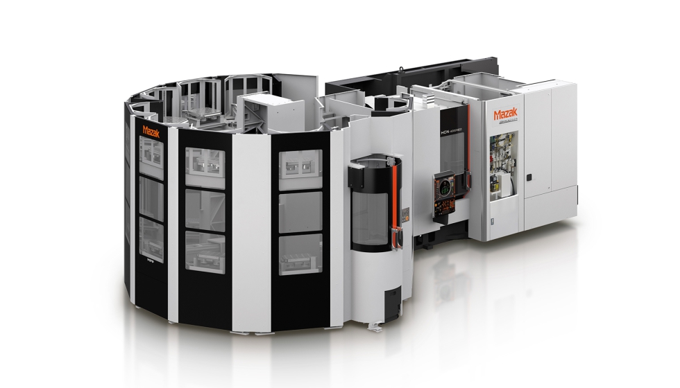 O sistema HCN-4000 NEO com MPP da Mazak tambm estar em exibio na EMO 2025 como uma das 12 solues de automao em exposio...