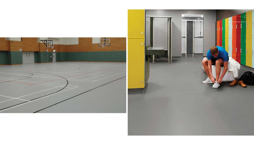 Suelo deportivo Sportex y antideslizante Hydrosafe