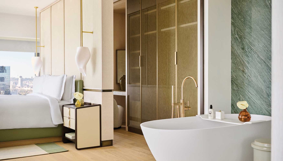 La distribucin es ms abierta, sin pared entre bao y dormitorio, permitiendo que la luz natural bae cada rincn de la estancia...