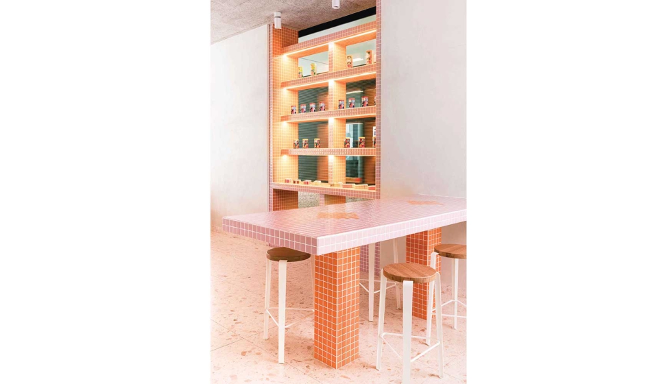 El atrevido dise�o de StudioBom para la pasteler�a BomBom en Lisboa. Foto: Alessandra Farias