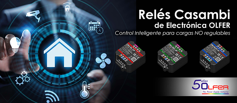 Nuevos Rels Casambi desarrollados por Electrnica OLFER. Control total de la iluminacin