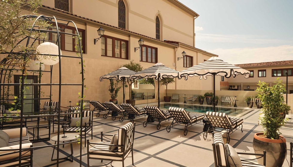 Detalle de este oasis urbano en el Pamplona Catedral Hotel. Foto: Jos� Salto