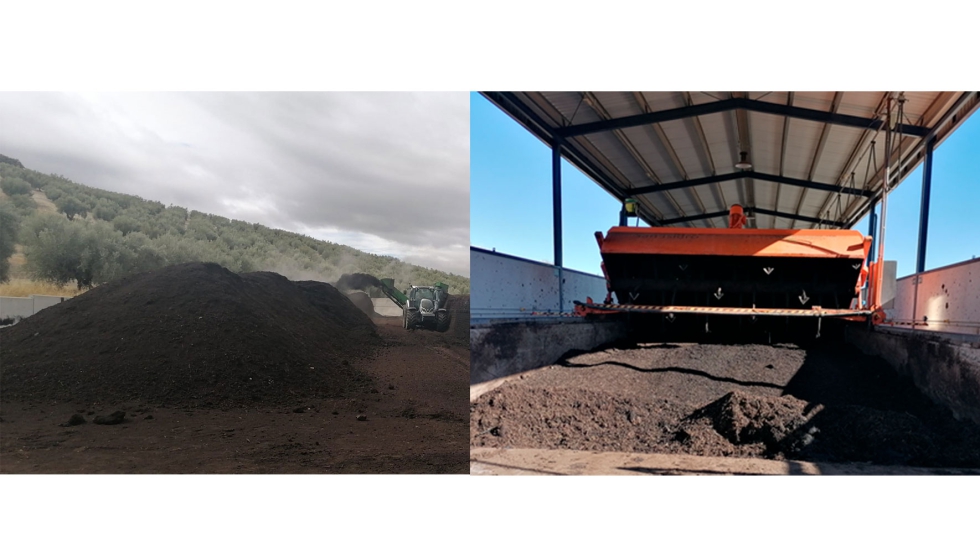 Plantas de compostaje en meseta (izquierda) o t�nel con volteadora (derecha)