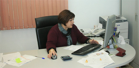 Encarni Belchi, gerente de Ecotex Digital, empresa ubicada en Elche (Alicante)