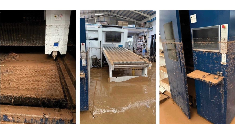 El barro, el agua y los escombros haban destruido completamente las instalaciones