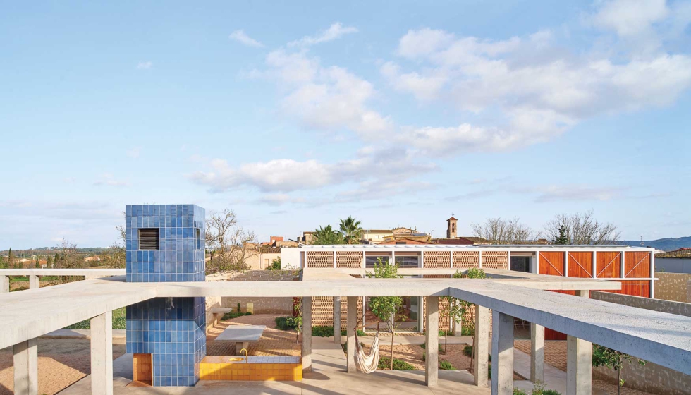 Imagen de la disposici�n de la vivienda que se refuerza a partir de los 3 patios que interconectan. Foto: Jose Hevia