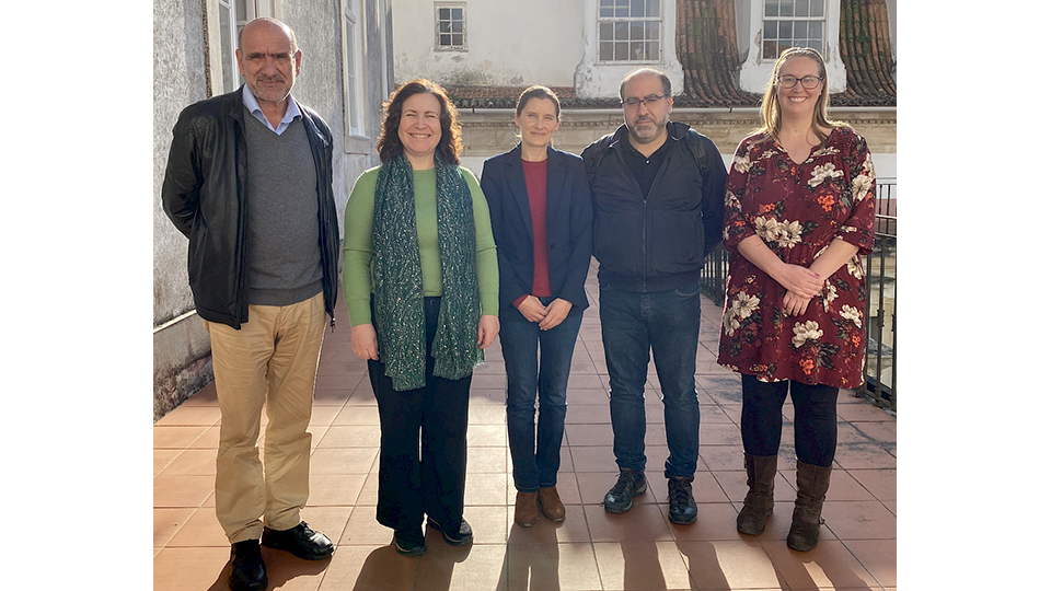 Parte da equipa da Universidade de Coimbra responsvel pelo projeto (da esquerda para a direita, os docentes e investigadores...