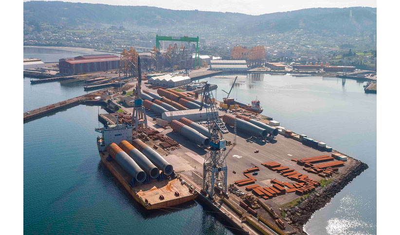 Foto de Iberdrola recibe los ltimos monopilotes de Navantia y Windar para su parque elico marino Windanker