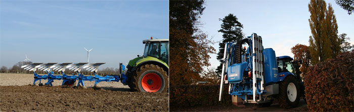 Molleda Presents in FIMA the ploughs Lemken Juwel (izq.) And the pulverizador Sirius (der.).