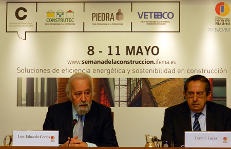 Luis Eduardo Corts, presidente de Ifema, y Fermn Lucas, director general de Ifema