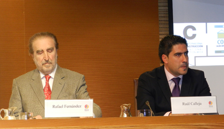 Rafael Fernndez, presidente de Cepco, y Ral Calleja, director de la I Semana de la Construccin