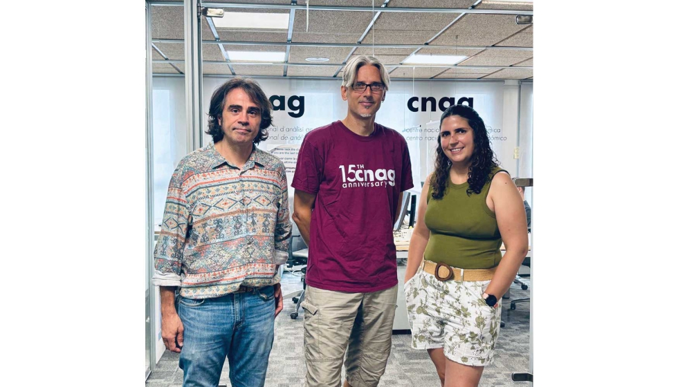 Fernando Cruz, Tyler Aliotoy Jssica Gmez, investigadores del CNAG