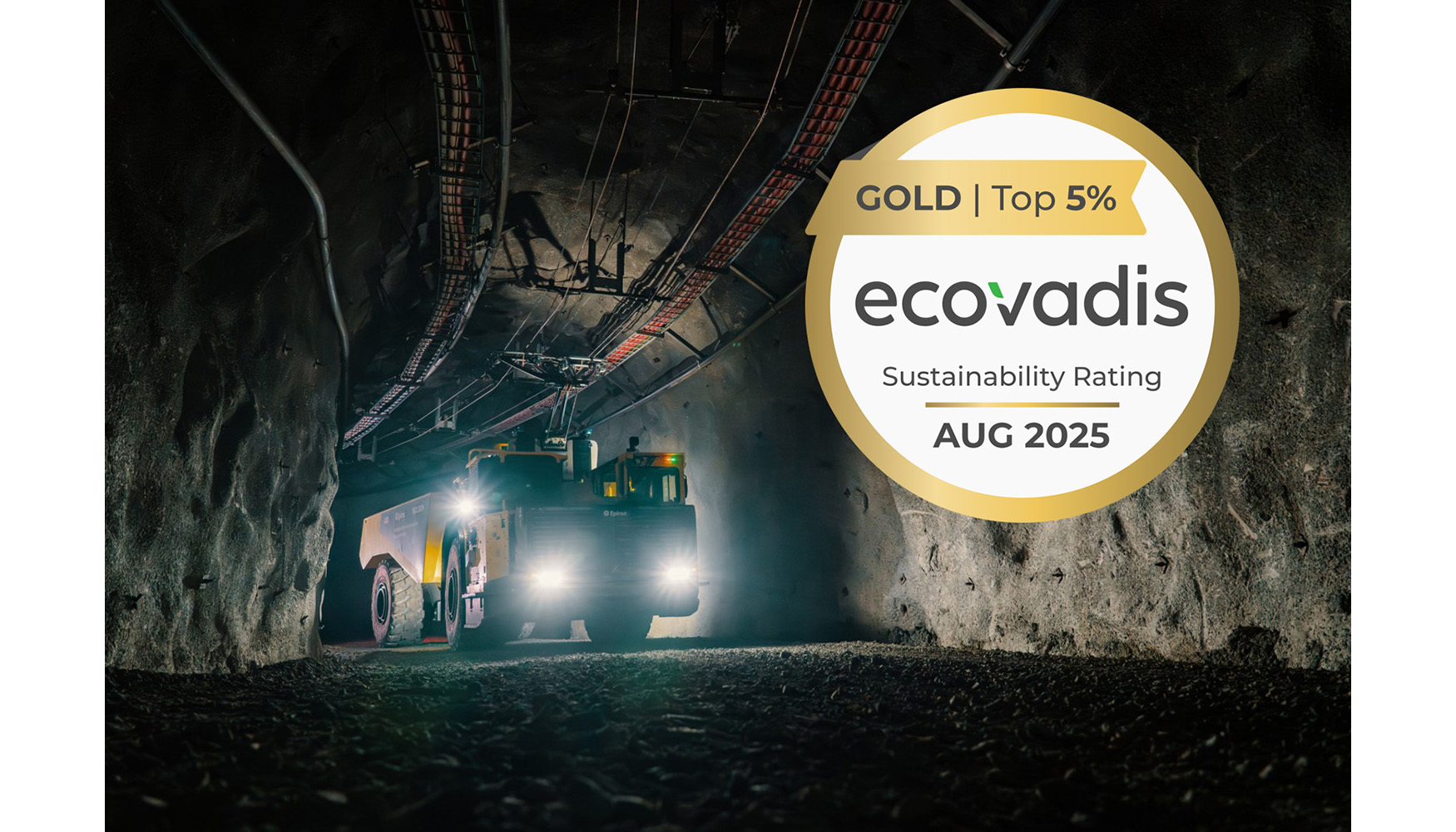 La medalla de oro de EcoVadis sita a Epiroc entre el 5% de las empresas mejor valoradas en materia de sostenibilidad