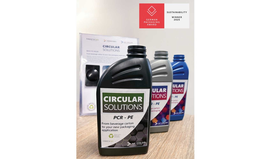 Masterbatches basados en PCR utilizados en nuevos dise�os de envases � bidones fabricados con 50% HDPE y 50% PCR-PE (Copyright...