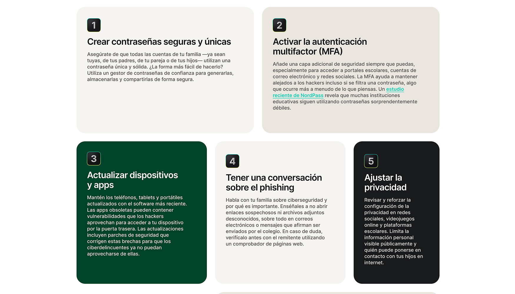 Los expertos en ciberseguridad aconsejan seguir estos cinco pasos para mantener tu propia ciberseguridad 