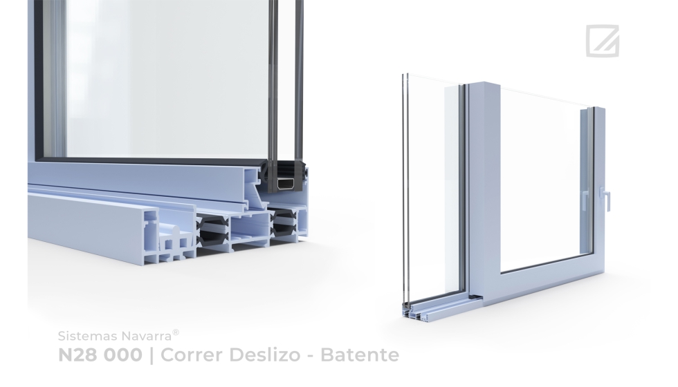 Sistema de Correr Deslizo-Batente N28 000. A melhor combinao entre funcionalidade e desempenho