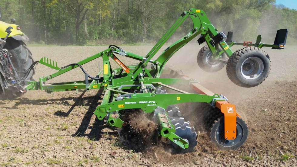 El tren de rodaje puede colocarse por encima del cuerpo de discos