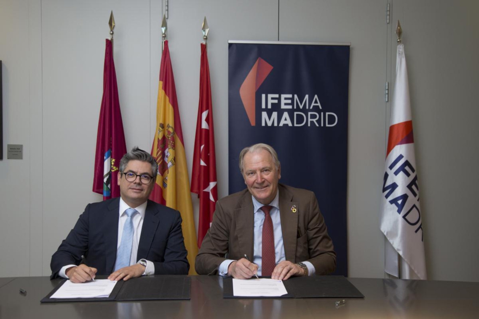 Daniel Martnez, vice-presidente executivo da IFEMA Madrid, Gerald Bse, diretor-geral da Koelnmesse...