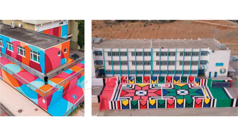 Ejemplos de intervenciones del colectivo Boa Mistura