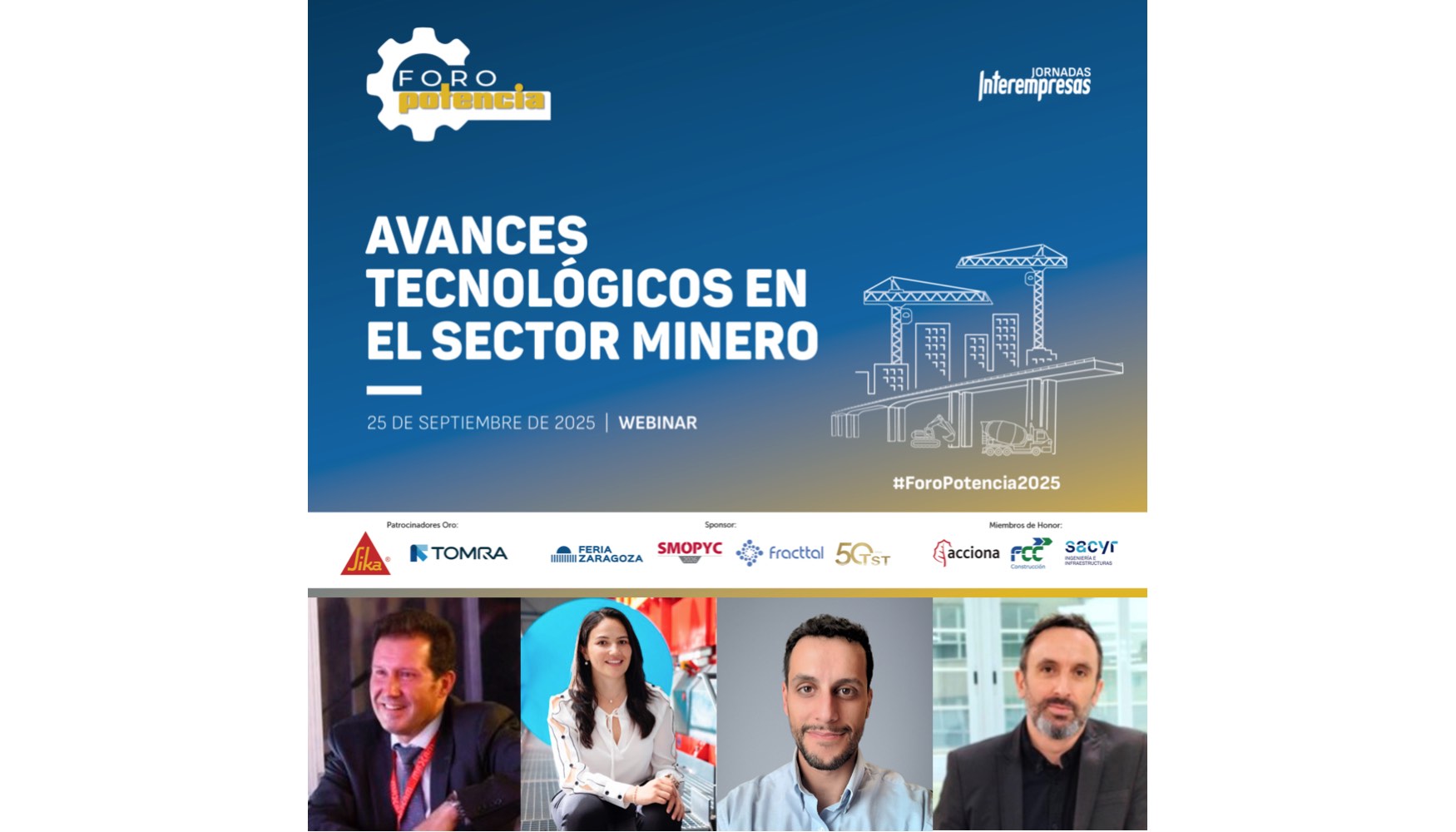 Participantes en el webinar del Foro Potencia 'Avances tecnol�gicos en el sector minero'