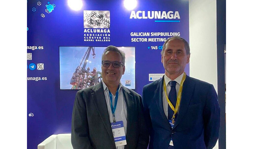 Marcelo Dom�nguez, de EINAVAL, y Javier Arnau, de Navalia Exhibition