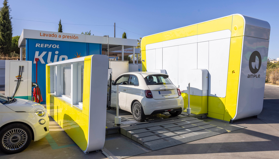 El despliegue inicial del sistema de intercambio automatizado de bateras incluye tres estaciones de servicio de Repsol en la Comunidad de Madrid...